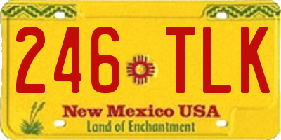 NM license plate 246TLK
