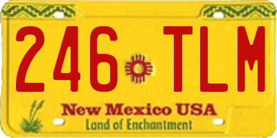 NM license plate 246TLM