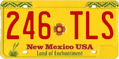 NM license plate 246TLS