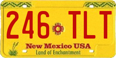 NM license plate 246TLT