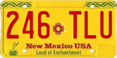 NM license plate 246TLU