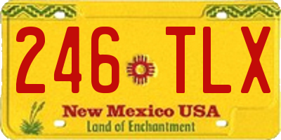 NM license plate 246TLX