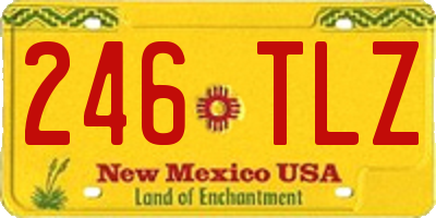 NM license plate 246TLZ