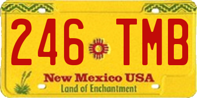 NM license plate 246TMB