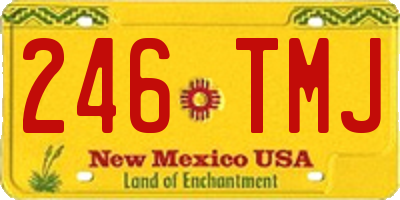 NM license plate 246TMJ