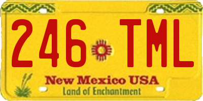 NM license plate 246TML