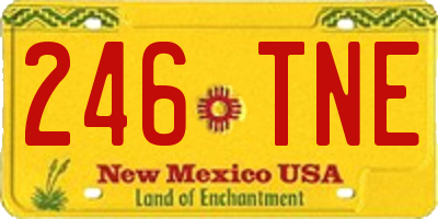 NM license plate 246TNE
