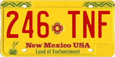 NM license plate 246TNF