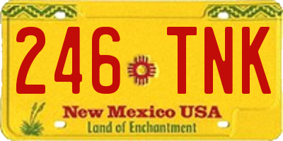 NM license plate 246TNK
