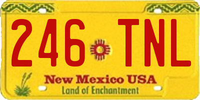 NM license plate 246TNL