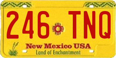 NM license plate 246TNQ