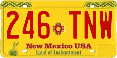 NM license plate 246TNW