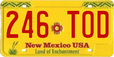 NM license plate 246TOD