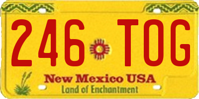 NM license plate 246TOG