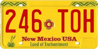 NM license plate 246TOH
