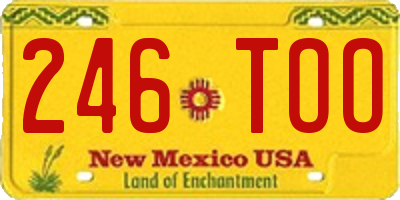 NM license plate 246TOO