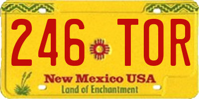 NM license plate 246TOR