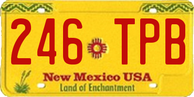 NM license plate 246TPB