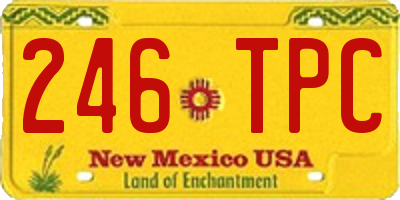 NM license plate 246TPC