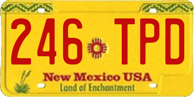NM license plate 246TPD