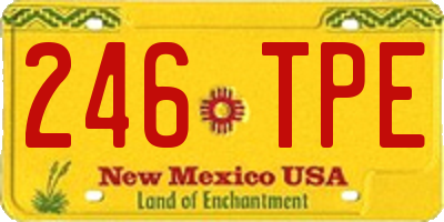 NM license plate 246TPE