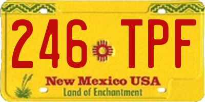 NM license plate 246TPF