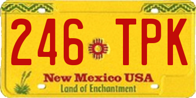 NM license plate 246TPK