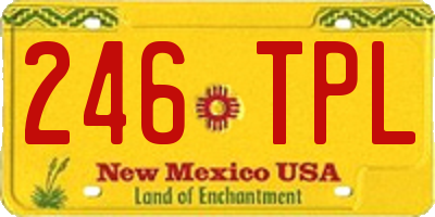 NM license plate 246TPL