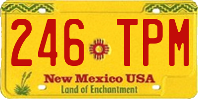 NM license plate 246TPM