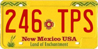 NM license plate 246TPS