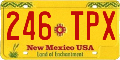NM license plate 246TPX