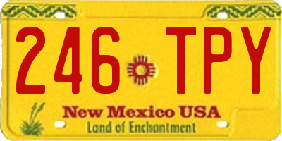 NM license plate 246TPY