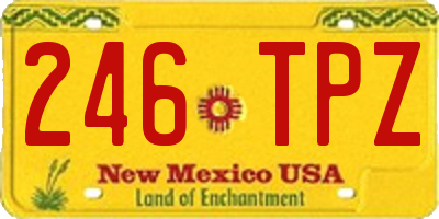 NM license plate 246TPZ