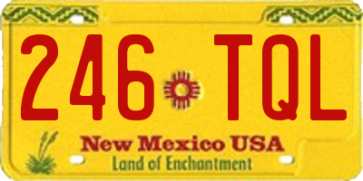 NM license plate 246TQL