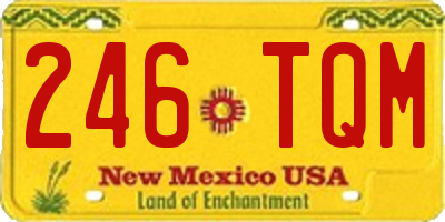 NM license plate 246TQM