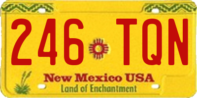 NM license plate 246TQN