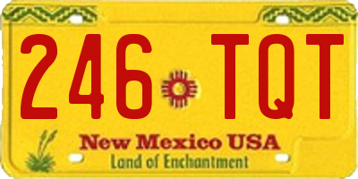 NM license plate 246TQT