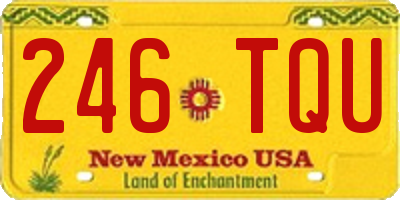 NM license plate 246TQU