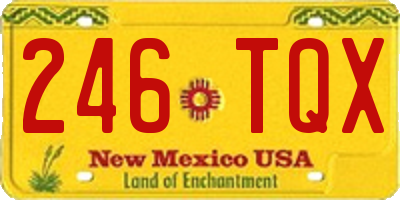 NM license plate 246TQX
