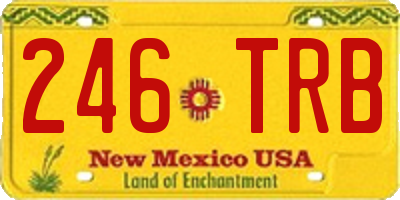 NM license plate 246TRB