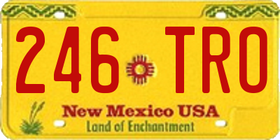 NM license plate 246TRO