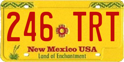 NM license plate 246TRT