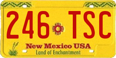 NM license plate 246TSC