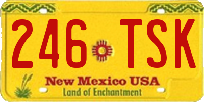 NM license plate 246TSK