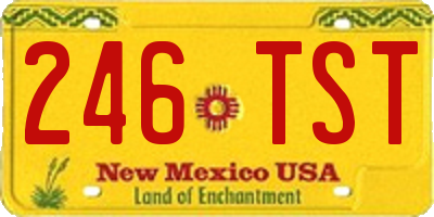 NM license plate 246TST
