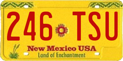 NM license plate 246TSU