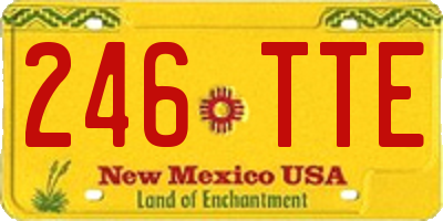 NM license plate 246TTE