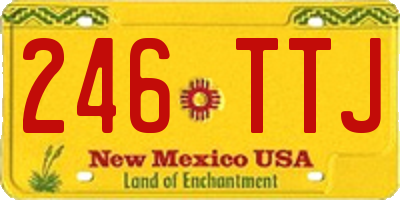 NM license plate 246TTJ