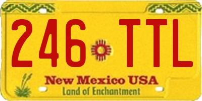 NM license plate 246TTL