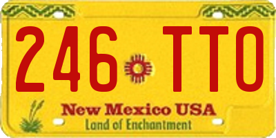 NM license plate 246TTO